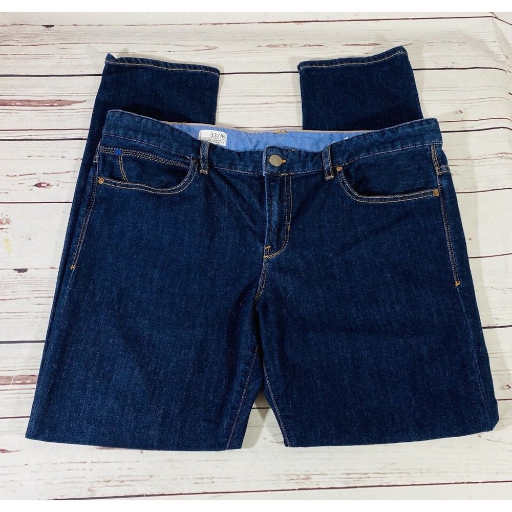 Gap Womens Jeans Sz 33 / 16 Slouchy Skinny Dark Blue Pants Denim High Rise